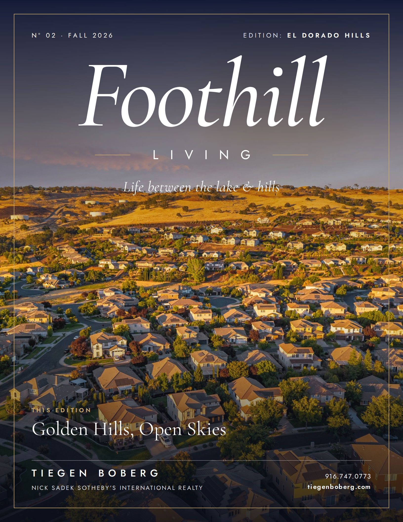 Foothill Living &mdash; El Dorado Hills Edition cover, Golden Hills Open Skies