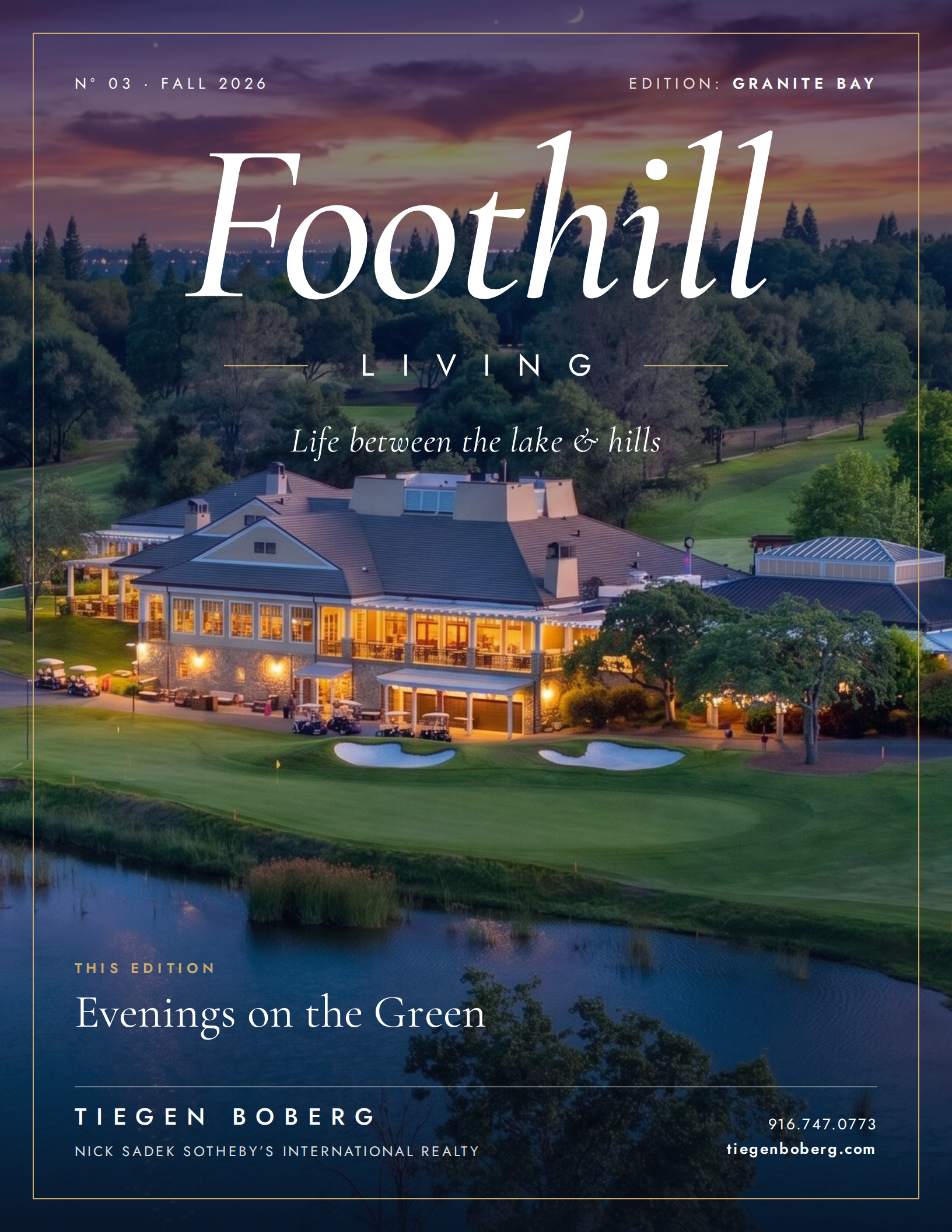 Foothill Living &mdash; Granite Bay Edition cover, Evenings on the Green